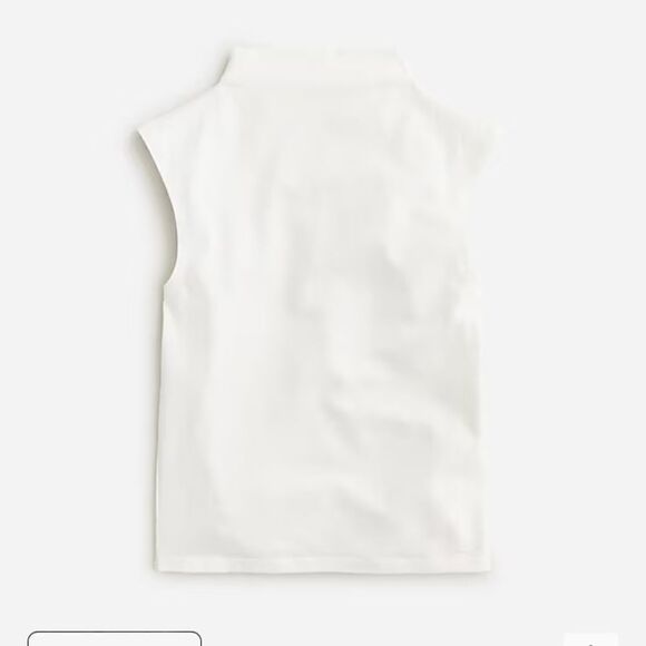 J.Crew Fitted mockneck tank top in stretch cotton blend - Picture 2 of 7